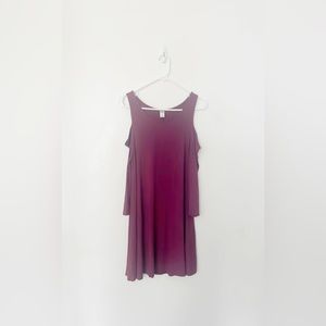 Old Navy Off the Shoulder Maroon Flowy Mini Dress